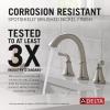 imageDelta Geist Matte Black Bathroom Faucet 3 Hole 8 Inch Widespread Bathroom Sink Faucet for Vanity PushPop Drain Assembly Matte Black 35864LFBLSpotShield