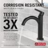 imageDelta Nicoli 1 Hole Pull Down Bathroom Faucet with Sprayer Brushed Nickel Single Hole Bathroom Sink Faucet with Pull Out Sprayer for Vanity PushPop Drain Stainless 15749LFSSPDMatte Black
