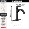 imageDelta Nicoli 1 Hole Pull Down Bathroom Faucet with Sprayer Brushed Nickel Single Hole Bathroom Sink Faucet with Pull Out Sprayer for Vanity PushPop Drain Stainless 15749LFSSPDMatte Black