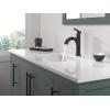 imageDelta Nicoli 1 Hole Pull Down Bathroom Faucet with Sprayer Brushed Nickel Single Hole Bathroom Sink Faucet with Pull Out Sprayer for Vanity PushPop Drain Stainless 15749LFSSPDMatte Black