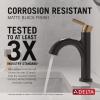 imageDelta Nicoli 1 Hole Pull Down Bathroom Faucet with Sprayer Brushed Nickel Single Hole Bathroom Sink Faucet with Pull Out Sprayer for Vanity PushPop Drain Stainless 15749LFSSPDMatte Black  Champagne Bronze