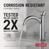 imageDelta Nicoli 1 Hole Pull Down Bathroom Faucet with Sprayer Brushed Nickel Single Hole Bathroom Sink Faucet with Pull Out Sprayer for Vanity PushPop Drain Stainless 15749LFSSPDChrome