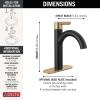 imageDelta Nicoli 1 Hole Pull Down Bathroom Faucet with Sprayer Brushed Nickel Single Hole Bathroom Sink Faucet with Pull Out Sprayer for Vanity PushPop Drain Stainless 15749LFSSPDMatte Black  Champagne Bronze
