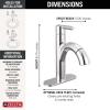 imageDelta Nicoli 1 Hole Pull Down Bathroom Faucet with Sprayer Brushed Nickel Single Hole Bathroom Sink Faucet with Pull Out Sprayer for Vanity PushPop Drain Stainless 15749LFSSPDChrome