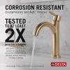 imageDelta Nicoli 1 Hole Pull Down Bathroom Faucet with Sprayer Brushed Nickel Single Hole Bathroom Sink Faucet with Pull Out Sprayer for Vanity PushPop Drain Stainless 15749LFSSPDChampagne Bronze