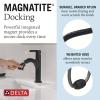 imageDelta Nicoli 1 Hole Pull Down Bathroom Faucet with Sprayer Brushed Nickel Single Hole Bathroom Sink Faucet with Pull Out Sprayer for Vanity PushPop Drain Stainless 15749LFSSPDMatte Black