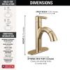 imageDelta Nicoli 1 Hole Pull Down Bathroom Faucet with Sprayer Brushed Nickel Single Hole Bathroom Sink Faucet with Pull Out Sprayer for Vanity PushPop Drain Stainless 15749LFSSPDChampagne Bronze