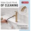 imageDelta Nicoli 1 Hole Pull Down Bathroom Faucet with Sprayer Brushed Nickel Single Hole Bathroom Sink Faucet with Pull Out Sprayer for Vanity PushPop Drain Stainless 15749LFSSPDChampagne Bronze