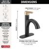 imageDelta Nicoli 1 Hole Pull Down Bathroom Faucet with Sprayer Brushed Nickel Single Hole Bathroom Sink Faucet with Pull Out Sprayer for Vanity PushPop Drain Stainless 15749LFSSPDMatte Black  Champagne Bronze