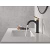 imageDelta Nicoli 1 Hole Pull Down Bathroom Faucet with Sprayer Brushed Nickel Single Hole Bathroom Sink Faucet with Pull Out Sprayer for Vanity PushPop Drain Stainless 15749LFSSPDMatte Black  Champagne Bronze