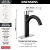 imageDelta Nicoli 1 Hole Pull Down Bathroom Faucet with Sprayer Brushed Nickel Single Hole Bathroom Sink Faucet with Pull Out Sprayer for Vanity PushPop Drain Stainless 15749LFSSPDMatte Black  Chrome