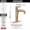 imageDelta Nicoli Brushed Gold Bathroom Faucet 1 Hole Single Hole Bathroom Sink Faucet for Vanity PushPop Drain Assembly Champagne Bronze 15849LFCZChampagne Bronze