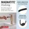 imageDelta Nicoli Brushed Gold Bathroom Faucet 1 Hole Single Hole Bathroom Sink Faucet for Vanity PushPop Drain Assembly Champagne Bronze 15849LFCZChampagne Bronze