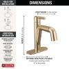 imageDelta Nicoli Brushed Gold Bathroom Faucet 1 Hole Single Hole Bathroom Sink Faucet for Vanity PushPop Drain Assembly Champagne Bronze 15849LFCZChampagne Bronze