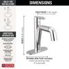 imageDelta Nicoli Brushed Gold Bathroom Faucet 1 Hole Single Hole Bathroom Sink Faucet for Vanity PushPop Drain Assembly Champagne Bronze 15849LFCZChrome
