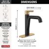 imageDelta Nicoli Brushed Gold Bathroom Faucet 1 Hole Single Hole Bathroom Sink Faucet for Vanity PushPop Drain Assembly Champagne Bronze 15849LFCZMatte Black  Champagne Bronze