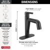 imageDelta Nicoli Brushed Gold Bathroom Faucet 1 Hole Single Hole Bathroom Sink Faucet for Vanity PushPop Drain Assembly Champagne Bronze 15849LFCZMatte Black