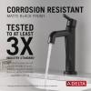imageDelta Nicoli Brushed Gold Bathroom Faucet 1 Hole Single Hole Bathroom Sink Faucet for Vanity PushPop Drain Assembly Champagne Bronze 15849LFCZMatte Black