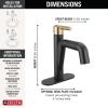 imageDelta Nicoli Brushed Gold Bathroom Faucet 1 Hole Single Hole Bathroom Sink Faucet for Vanity PushPop Drain Assembly Champagne Bronze 15849LFCZMatte Black  Champagne Bronze