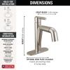 imageDelta Nicoli Brushed Gold Bathroom Faucet 1 Hole Single Hole Bathroom Sink Faucet for Vanity PushPop Drain Assembly Champagne Bronze 15849LFCZStainless