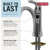 imageDelta Nicoli Brushed Gold Bathroom Faucet 1 Hole Single Hole Bathroom Sink Faucet for Vanity PushPop Drain Assembly Champagne Bronze 15849LFCZStainless