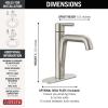 imageDelta Nicoli Brushed Gold Bathroom Faucet 1 Hole Single Hole Bathroom Sink Faucet for Vanity PushPop Drain Assembly Champagne Bronze 15849LFCZStainless