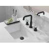 imageDelta Nicoli Matte BlackChrome Bathroom Faucet 3 Hole 8 Inch Widespread Bathroom Sink Faucet for Vanity PushPop Drain Assembly Matte BlackChrome 35894LFCS