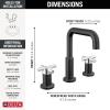 imageDelta Nicoli Matte BlackChrome Bathroom Faucet 3 Hole 8 Inch Widespread Bathroom Sink Faucet for Vanity PushPop Drain Assembly Matte BlackChrome 35894LFCS