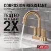 imageDelta Nicoli PullDown Centerset Bathroom Faucet Matte Black High Arc 3Hole Bathroom Sink Faucet with Sprayer PushPop Drain Assembly Matte Black 25749LFBLPDChampagne Bronze
