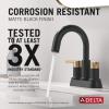 imageDelta Nicoli PullDown Centerset Bathroom Faucet Matte Black High Arc 3Hole Bathroom Sink Faucet with Sprayer PushPop Drain Assembly Matte Black 25749LFBLPDMatte BlackChampagne Bronze