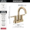 imageDelta Nicoli PullDown Centerset Bathroom Faucet Matte Black High Arc 3Hole Bathroom Sink Faucet with Sprayer PushPop Drain Assembly Matte Black 25749LFBLPDChampagne Bronze