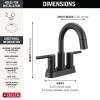 imageDelta Nicoli PullDown Centerset Bathroom Faucet Matte Black High Arc 3Hole Bathroom Sink Faucet with Sprayer PushPop Drain Assembly Matte Black 25749LFBLPDMatte Black