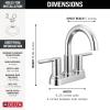 imageDelta Nicoli PullDown Centerset Bathroom Faucet Matte Black High Arc 3Hole Bathroom Sink Faucet with Sprayer PushPop Drain Assembly Matte Black 25749LFBLPDChrome