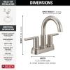 imageDelta Nicoli PullDown Centerset Bathroom Faucet Matte Black High Arc 3Hole Bathroom Sink Faucet with Sprayer PushPop Drain Assembly Matte Black 25749LFBLPDStainless