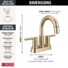imageDelta Nicoli PullDown Centerset Bathroom Faucet Matte Black High Arc 3Hole Bathroom Sink Faucet with Sprayer PushPop Drain Assembly Matte Black 25749LFBLPDChampagne Bronze