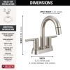 imageDelta Nicoli PullDown Centerset Bathroom Faucet Matte Black High Arc 3Hole Bathroom Sink Faucet with Sprayer PushPop Drain Assembly Matte Black 25749LFBLPDStainless
