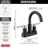 imageDelta Nicoli PullDown Centerset Bathroom Faucet Matte Black High Arc 3Hole Bathroom Sink Faucet with Sprayer PushPop Drain Assembly Matte Black 25749LFBLPDMatte BlackChrome