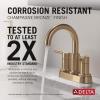 imageDelta Nicoli PullDown Centerset Bathroom Faucet Matte Black High Arc 3Hole Bathroom Sink Faucet with Sprayer PushPop Drain Assembly Matte Black 25749LFBLPDChampagne Bronze