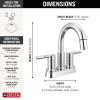 imageDelta Nicoli PullDown Centerset Bathroom Faucet Matte Black High Arc 3Hole Bathroom Sink Faucet with Sprayer PushPop Drain Assembly Matte Black 25749LFBLPDChrome