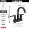 imageDelta Nicoli PullDown Centerset Bathroom Faucet Matte Black High Arc 3Hole Bathroom Sink Faucet with Sprayer PushPop Drain Assembly Matte Black 25749LFBLPDMatte Black