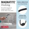 imageDelta Nicoli PullDown Centerset Bathroom Faucet Matte Black High Arc 3Hole Bathroom Sink Faucet with Sprayer PushPop Drain Assembly Matte Black 25749LFBLPDChrome