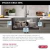 imageDelta Rivet 27 Inch Black Stainless Steel Undermount 16 Gauge Workstation Kitchen Sink Single Bowl in PVD Gunmetal Finish with WorkFlow Ledge and Accessories 95B903127SGSStainless Steel