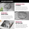 imageDelta Rivet 27 Inch Black Stainless Steel Undermount 16 Gauge Workstation Kitchen Sink Single Bowl in PVD Gunmetal Finish with WorkFlow Ledge and Accessories 95B903127SGSStainless Steel