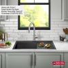 imageDelta Rivet 27 Inch Black Stainless Steel Undermount 16 Gauge Workstation Kitchen Sink Single Bowl in PVD Gunmetal Finish with WorkFlow Ledge and Accessories 95B903127SGSGunmetal