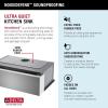 imageDelta Rivet 27 Inch Black Stainless Steel Undermount 16 Gauge Workstation Kitchen Sink Single Bowl in PVD Gunmetal Finish with WorkFlow Ledge and Accessories 95B903127SGSStainless Steel