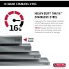 imageDelta Rivet 27 Inch Black Stainless Steel Undermount 16 Gauge Workstation Kitchen Sink Single Bowl in PVD Gunmetal Finish with WorkFlow Ledge and Accessories 95B903127SGSStainless Steel