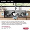 imageDelta Rivet 27 Inch Black Stainless Steel Undermount 16 Gauge Workstation Kitchen Sink Single Bowl in PVD Gunmetal Finish with WorkFlow Ledge and Accessories 95B903127SGSStainless Steel