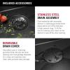 imageDelta Rivet 27 Inch Black Stainless Steel Undermount 16 Gauge Workstation Kitchen Sink Single Bowl in PVD Gunmetal Finish with WorkFlow Ledge and Accessories 95B903127SGSGunmetal
