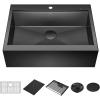 imageDelta Rivet 27 Inch Black Stainless Steel Undermount 16 Gauge Workstation Kitchen Sink Single Bowl in PVD Gunmetal Finish with WorkFlow Ledge and Accessories 95B903127SGSGunmetal