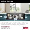 imageDelta Rivet 27 Inch Black Stainless Steel Undermount 16 Gauge Workstation Kitchen Sink Single Bowl in PVD Gunmetal Finish with WorkFlow Ledge and Accessories 95B903127SGSGunmetal